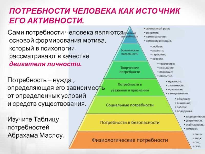 Потребности человека: что это такое и какие виды бывают / skillbox media