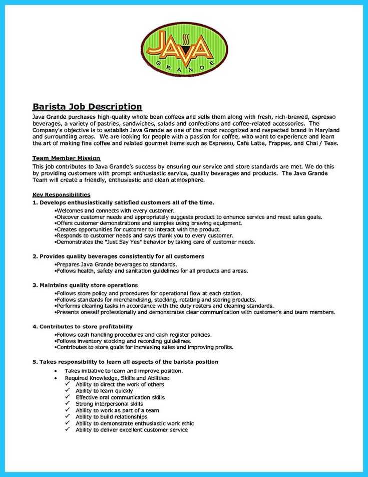 18 barista resume examples & guide for 2024