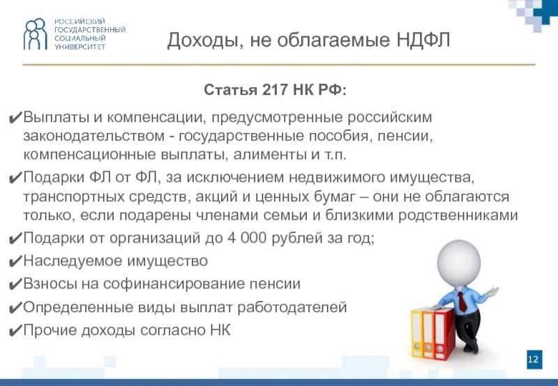 12 видов дохода, с которых не надо платить ндфл | правоконтроль