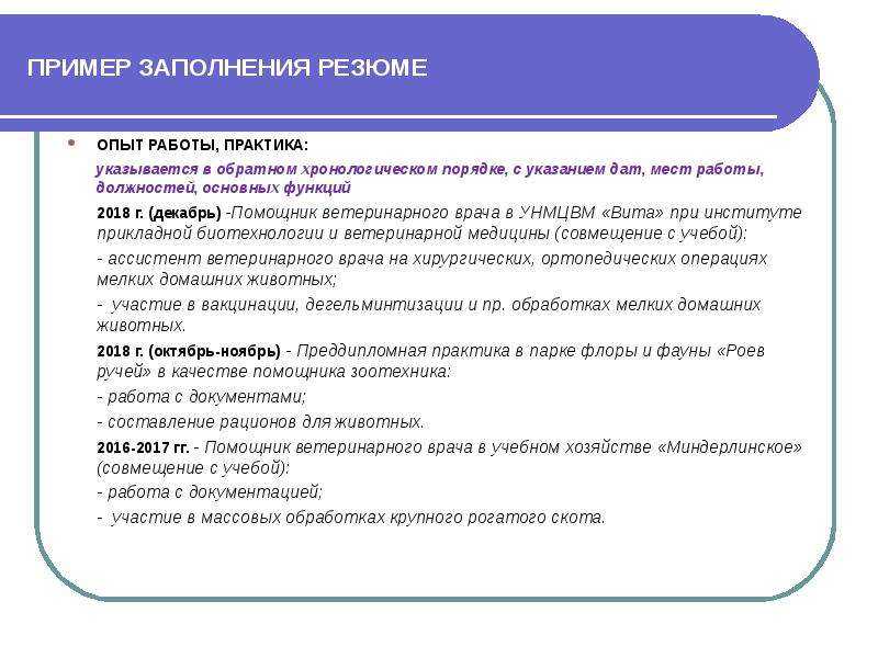 Профессиональные навыки в резюме для работы
