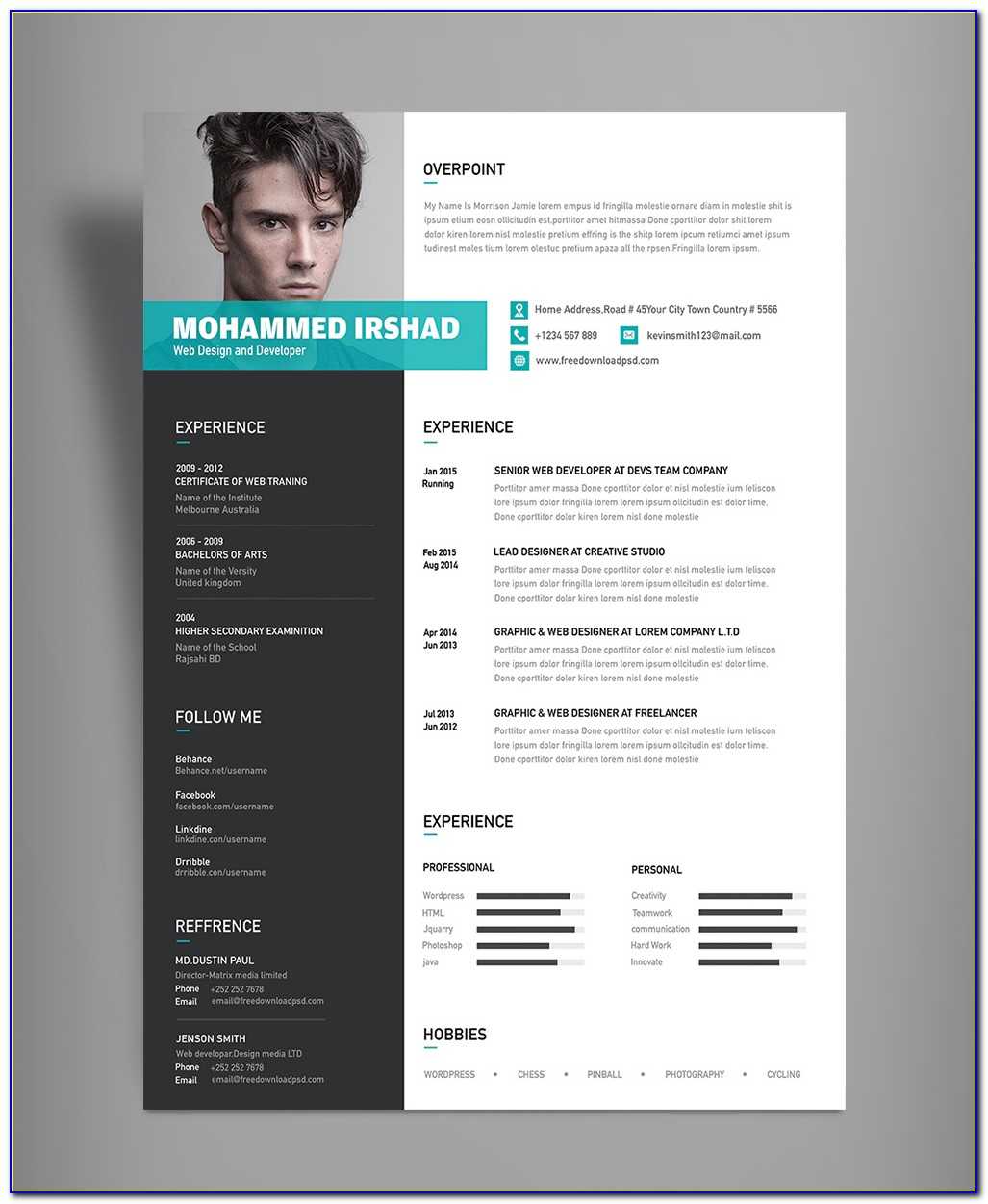 Резюме на работу - образец 2023 года в doc и pdf